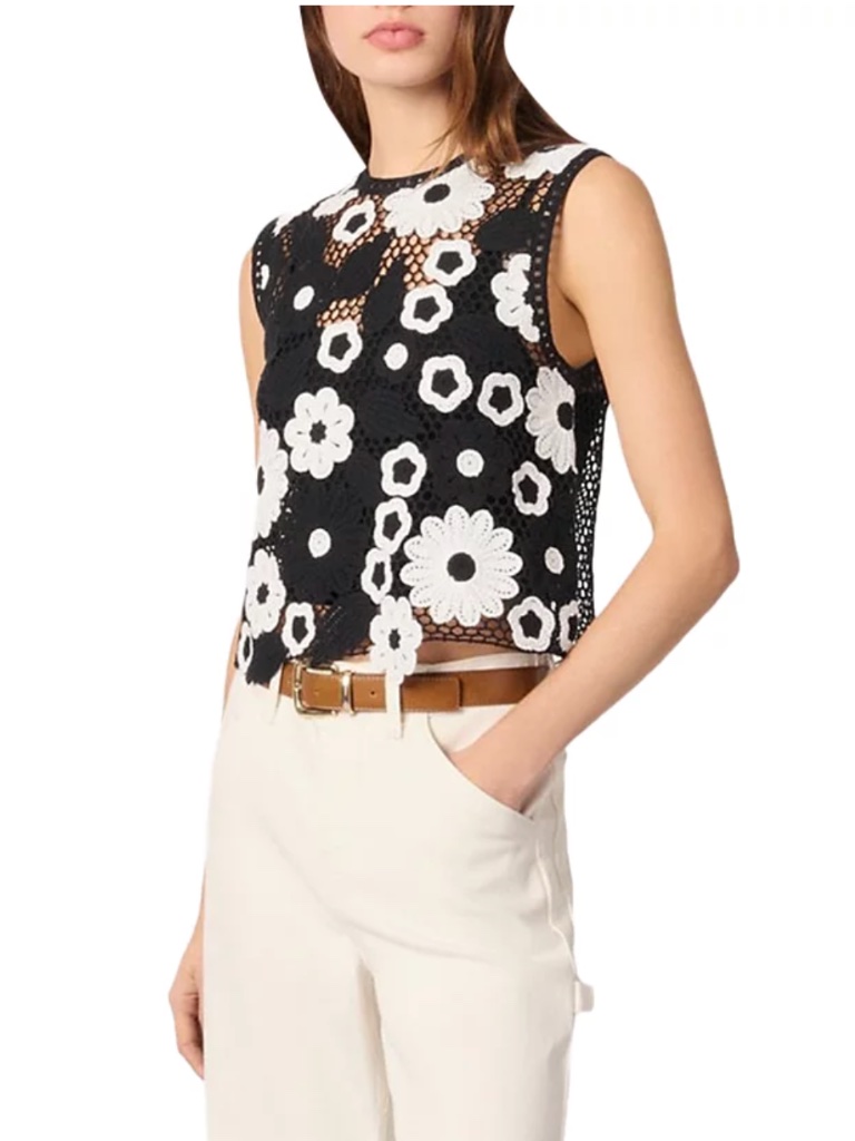 Mochetty Floral Crochet Top